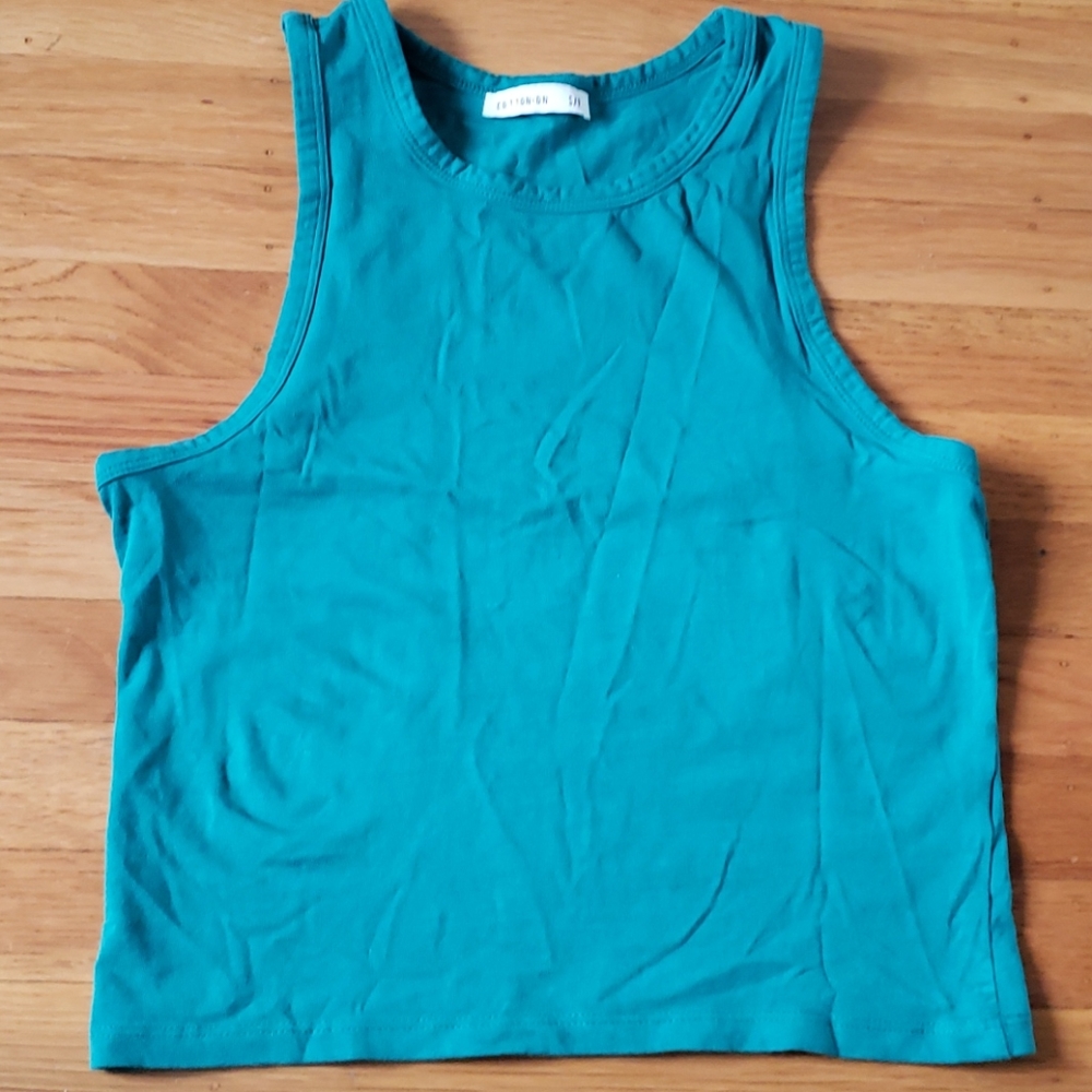 Teal Halter Tank Top